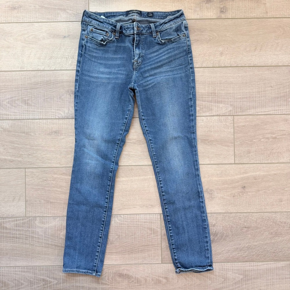 Lucky Brand Lolita Skinny Jeans Womens 10/30 Blue Medium Wash Mid Rise Stretch